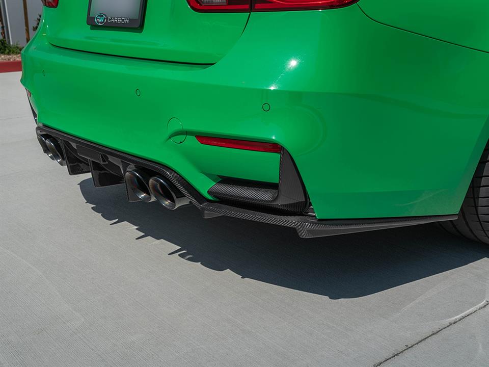 rw carbon fiber bmw f80 m3 cf signature rear diffuser