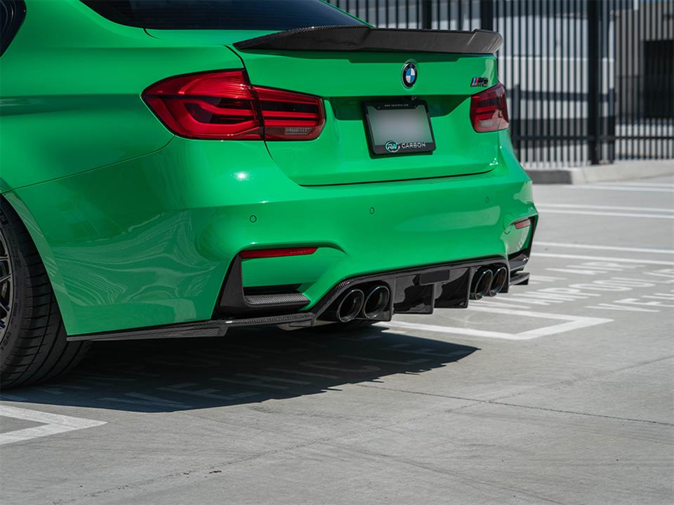 rw carbon fiber bmw f80 m3 cf signature rear diffuser