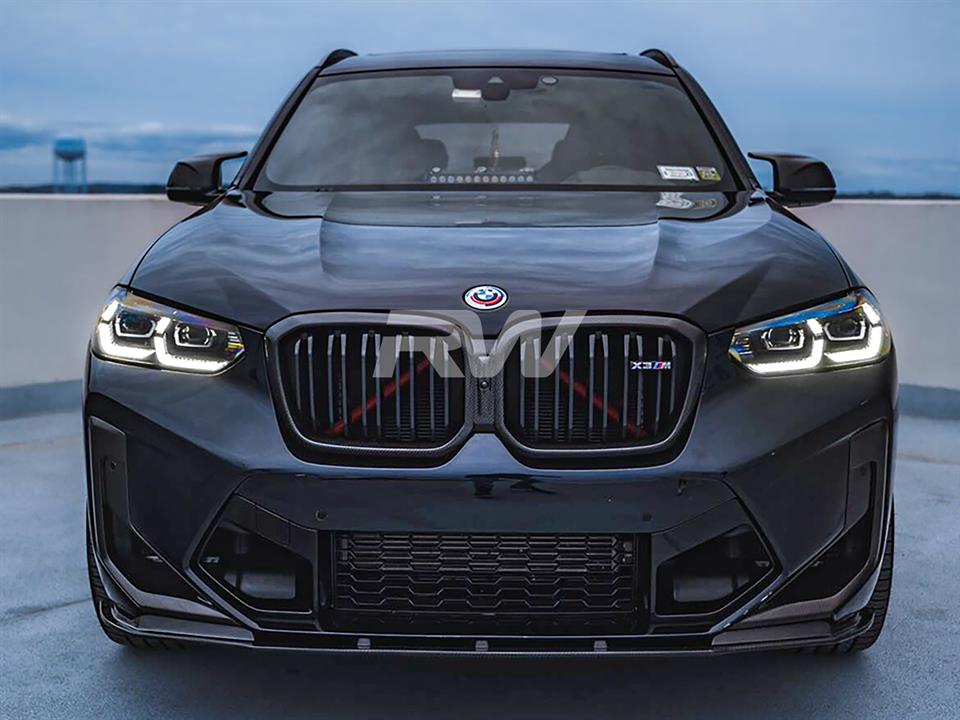 BMW F97 X3M LCI RW Signatures Carbon Fiber Front Lip Spoiler