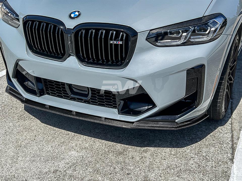 BMW F97 X3M LCI RW Signatures Carbon Fiber Front Lip Spoiler