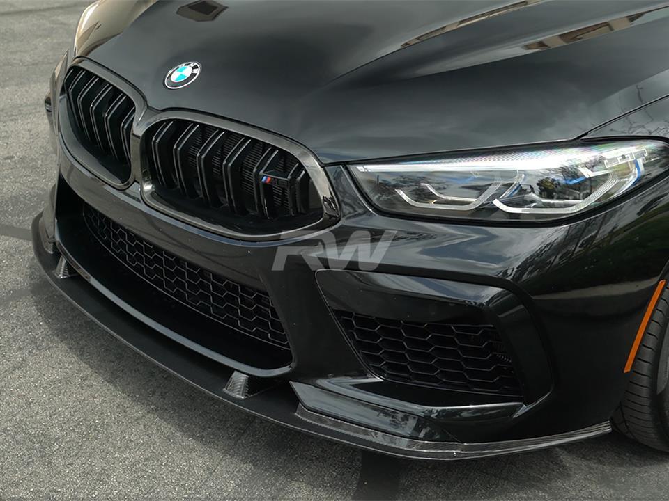 rw carbon fiber bmw f91 f92 f93 m8 signature style cf front lip