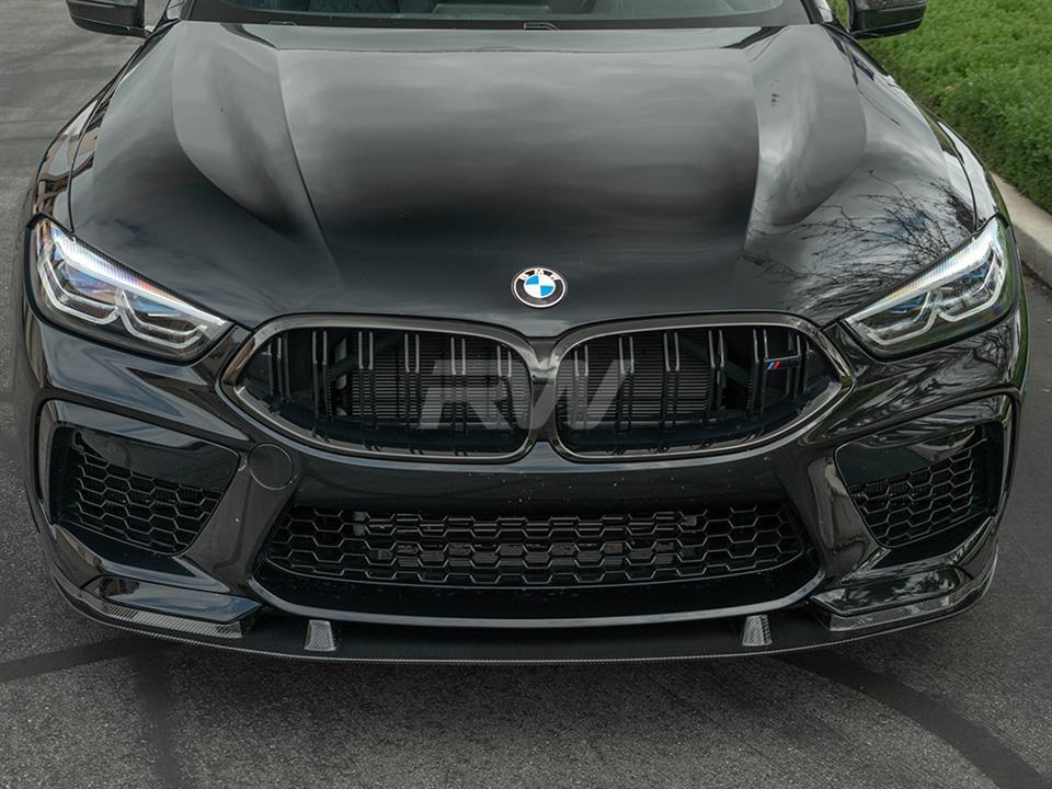 rw carbon fiber bmw f91 f92 f93 m8 signature style cf front lip