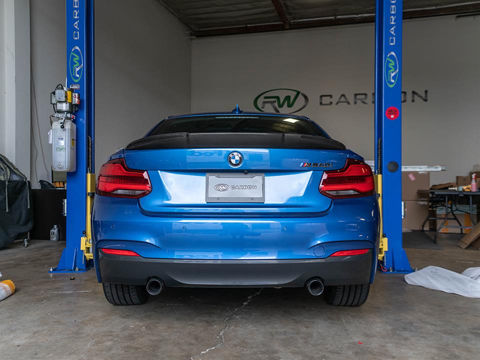 rw carbon fiber bmw f22 signature carbon fiber trunk spoiler