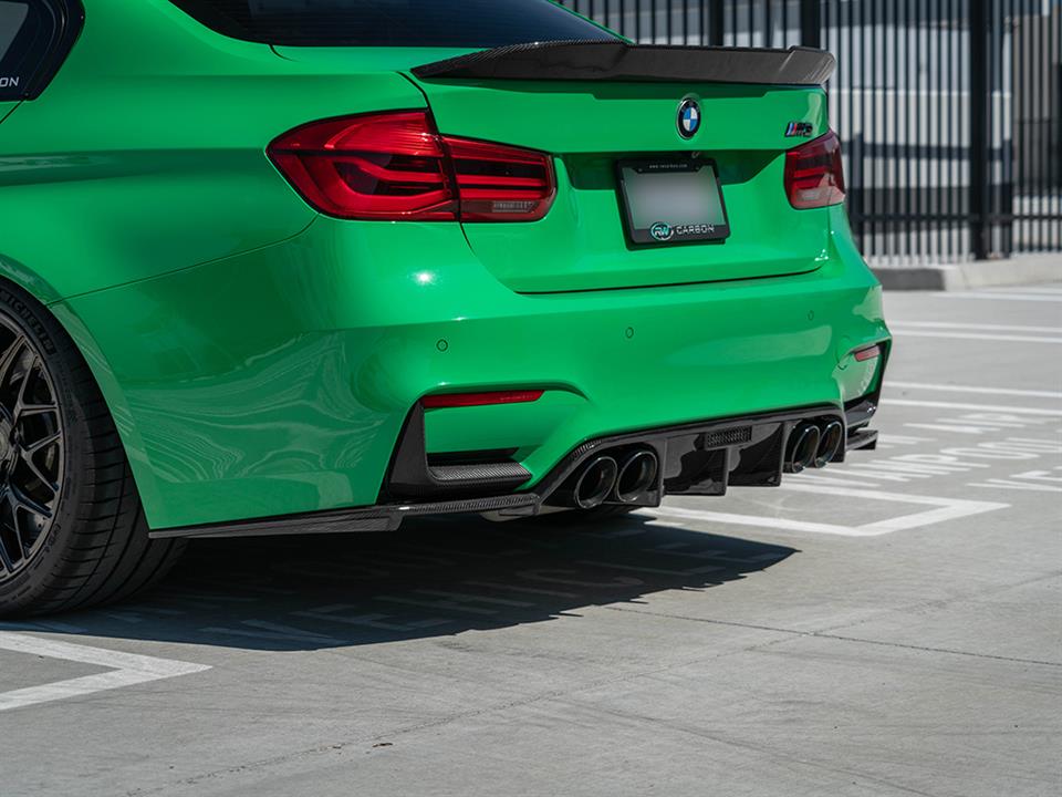 rw carbon fiber bmw f80 m3 cf signature rear diffuser