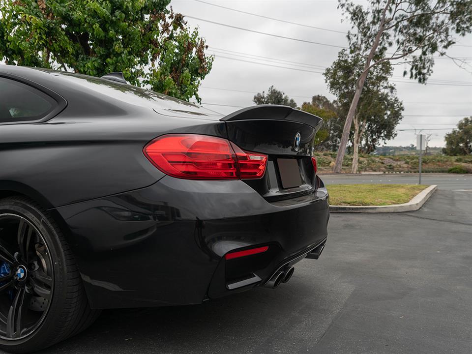 rw carbon fiber bmw f82 m4 signature cf trunk spoiler