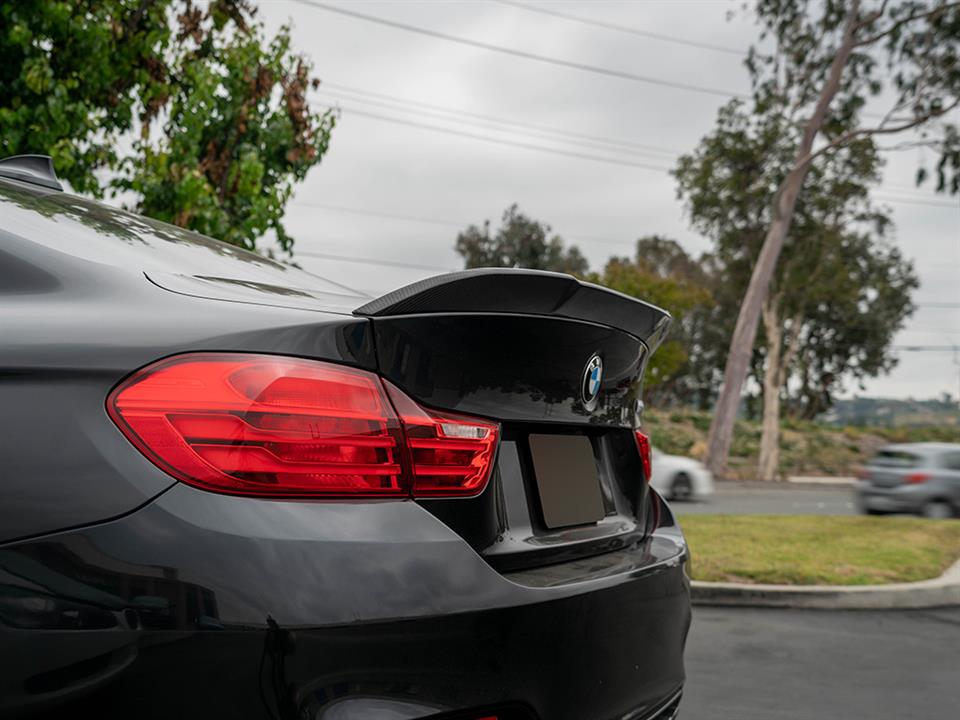 rw carbon fiber bmw f82 m4 signature cf trunk spoiler