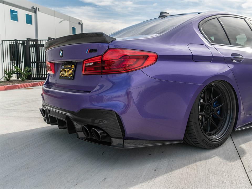 rw signatures bmw f90 m5 signature style carbon fiber rear diffuser