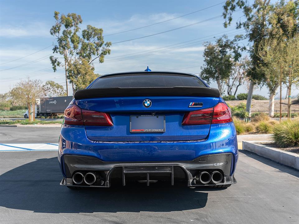 rw carbon fiber bmw f90 m5 rws carbon fiber trunk spoiler