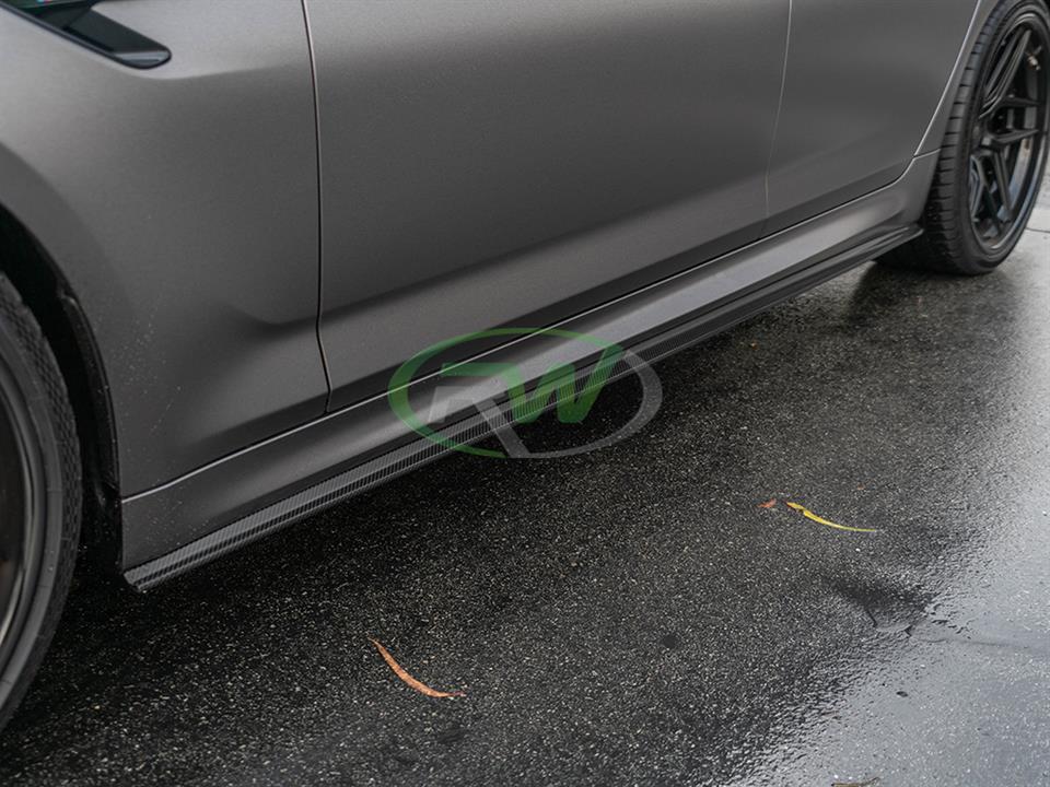 rw signtures carbon fiber bmw f90 m5 signature cf side skirts