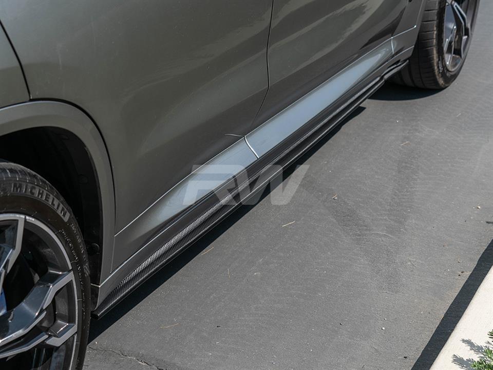 BMW G01 F97 F98 X3 X3M X4M RWS CF Side Skirt Extensions