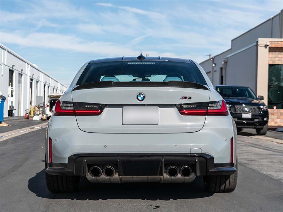 rw carbon fiber bmw g80 rws carbon fiber trunk spoiler