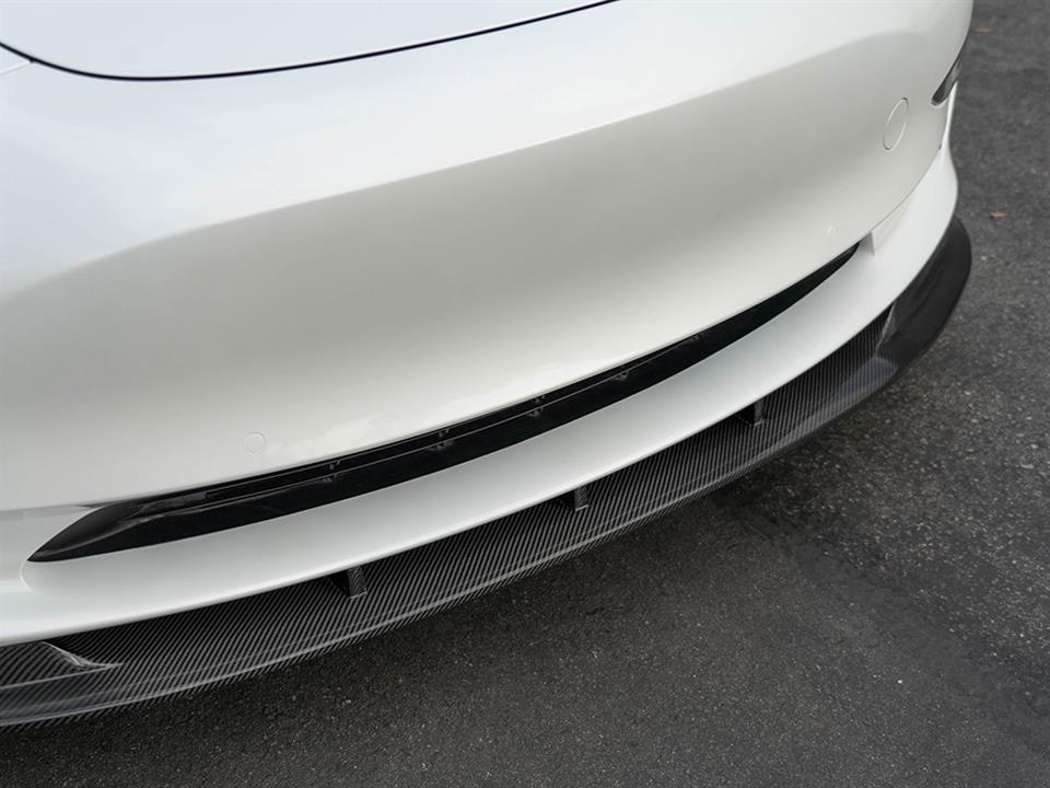 rw carbon fiber tesla model 3 rw signatures carbon fiber front lip