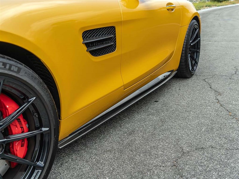 Mercedes C190 GTC GTS RWS CF Side Skirt Extensions / 